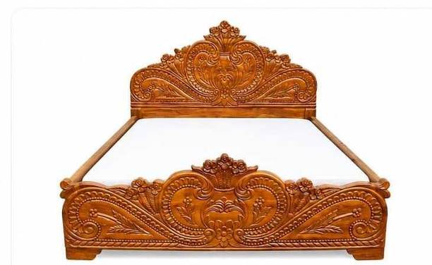 Model art furniture Solid Wood King Box Bed, 198 cm x 183 cm (6.5 ft x 6.0 ft)
