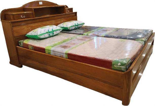 SKENTERPRISE WDNBD001 Solid Wood King Box, Drawer Bed