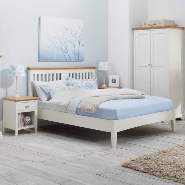 APRODZ Parma Solid Wood Queen Bed