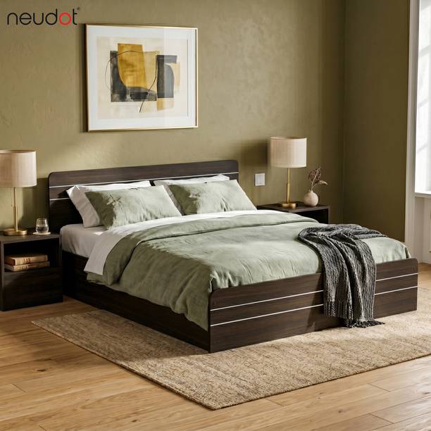 NEUDOT Valancia Queen Engineered Wood Queen Box Bed, 203 cm x 160 cm (6.66 ft x 5.25 ft)