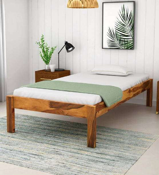 UrbonArts Furniture Solid Sheesham Wood Single cot for Bedroom Solid Wood Single Bed