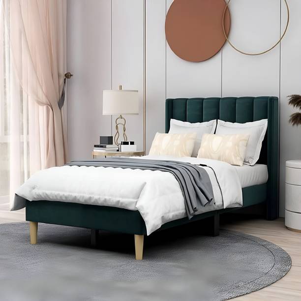 Flipkart Perfect Homes Engineered Wood Upholstered Single Size Bed With Headboard For Bedroom Engineered Wood Single Bed