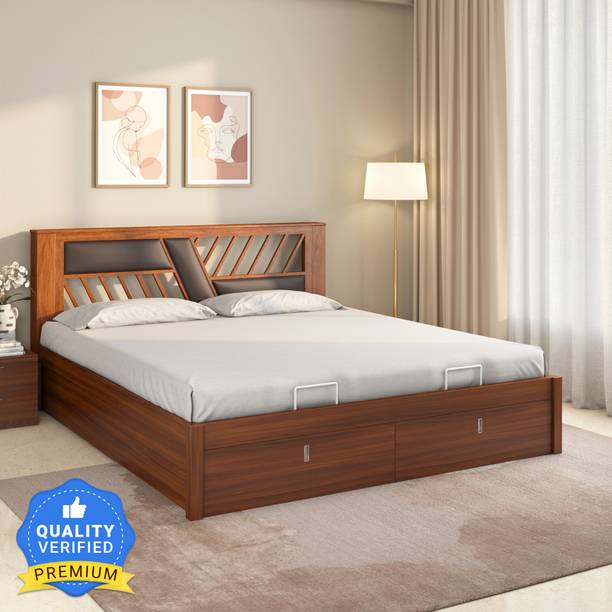 Nilkamal Zion Premier with Storage | 1 Year Warranty Engineered Wood King Hydraulic Bed