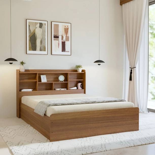 neuspace Sydney Engineered Wood King Box Bed, 221 cm x 194 cm (7.25 ft x 6.36 ft)