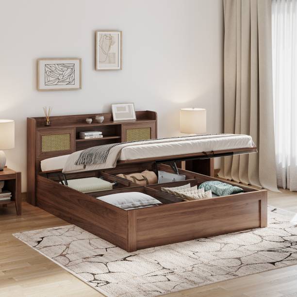 Wakefit Engineered Wood Queen Hydraulic Bed, 224.3 cm x 160.5 cm (7.36 ft x 5.27 ft)