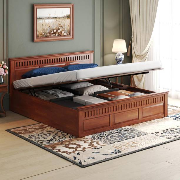Wakefit Pegasi Solid Wood King Hydraulic Bed