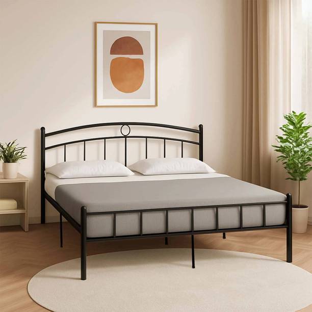 JODHPUR DECOR Perfect Homes Scottish Style Metal King Bed Metal King Bed, 206 cm x 189 cm (6.76 ft x 6.2 ft)