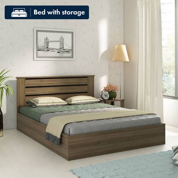 SPACEWOOD Engineered Wood Queen Box Bed, 205.5 cm x 160 cm (6.74 ft x 5.25 ft)