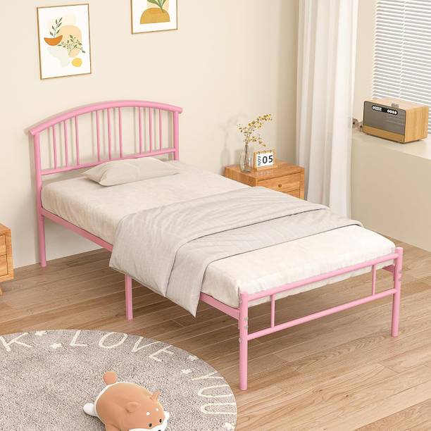 ADORN MART Metal Platform Bed with Headboard and Footboard, Heavy Duty Mattress. Metal King Bed
