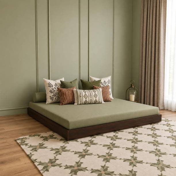 Ferrovilla Solid Wood Double Bed, 198.12 cm x 121.92 cm (6.5 ft x 4.0 ft)