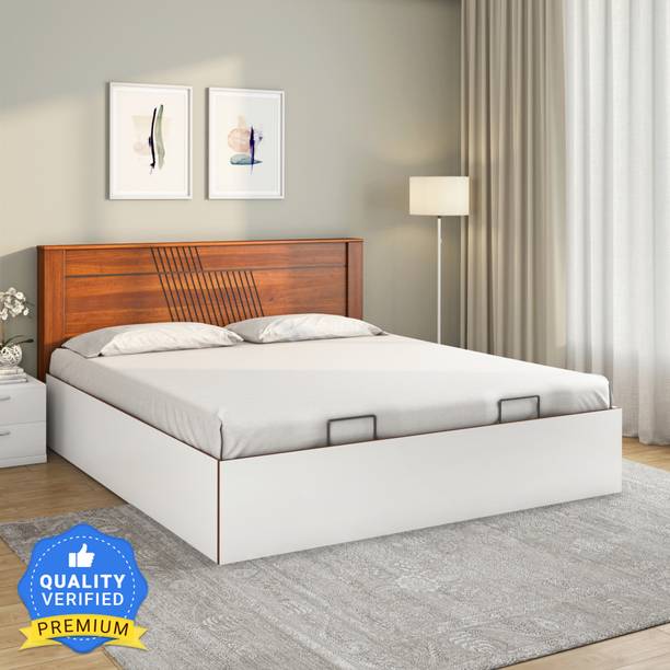 Nilkamal Electra Prime with 3/4 Hydraulic Storage | 1 Year Warranty Engineered Wood Queen Hydraulic Bed
