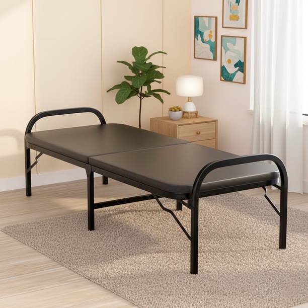 FURNIMAX Folding Bed Solid Wood Single Bed, 177.8 cm x 88.9 cm (5.83 ft x 2.92 ft)