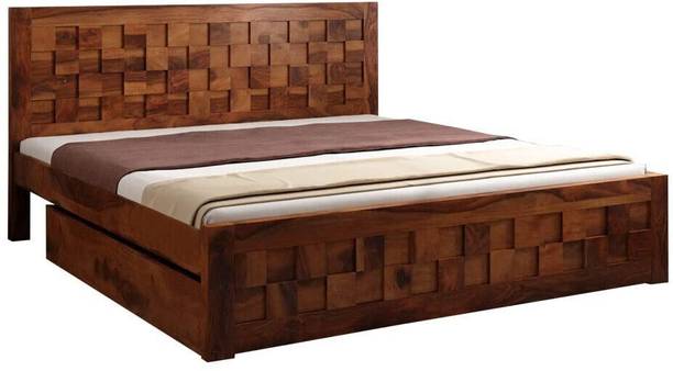 APRODZ Bed For Bed Room /Guest Room /Hotel Solid Wood Queen Bed