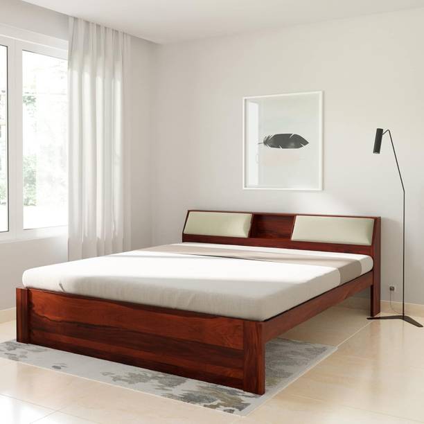 Rajgharana Solid Wood Bed Without Storage For Bedroom/Home Solid Wood King Bed