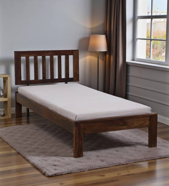 Shekhawati Home Wave Sheesham Wood Bed/Solid Wood Palaung/Wooden Singel Cot Solid Wood Single Bed, 210 cm x 97 cm (6.89 ft x 3.18 ft)