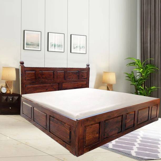Flipkart Perfect Homes Solid Wood King Box Bed