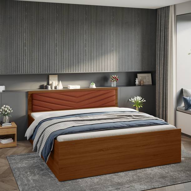 Godrej Interio Alina Nx Engineered Wood Queen Drawer Bed, 202.4 cm x 158 cm (6.64 ft x 5.18 ft)