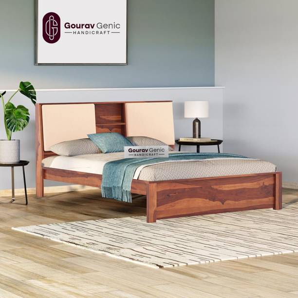 Gouravgenic Handicraft Rosewood (Sheesham) Solid Wood King Bed