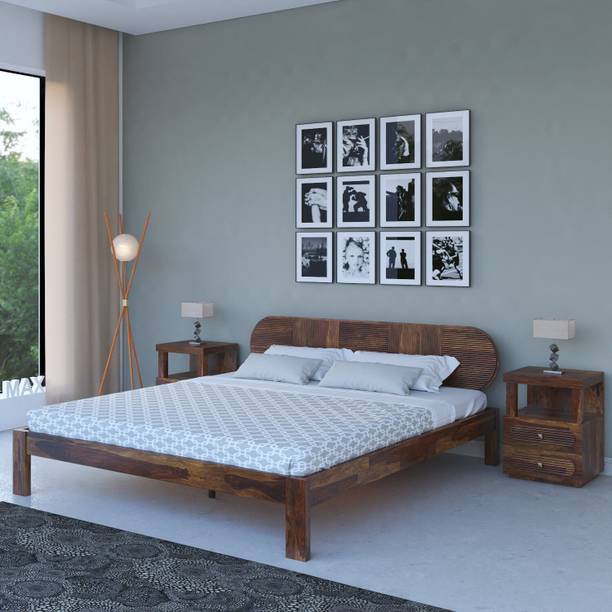 Flipkart Perfect Homes Woodwhiz Sheesham ( Rosewood ) Jodhpur furniture Solid Wood King Bed, 212.09 cm x 190.5 cm (6.96 ft x 6.25 ft)