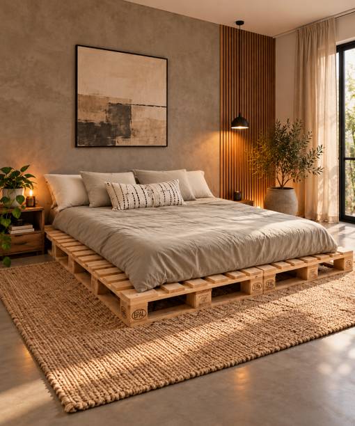 DecorDreams Engineered Wood Single Bed, 183 cm x 183 cm (6.0 ft x 6.0 ft)