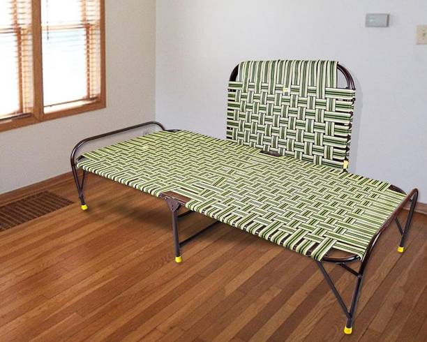 COMFORT Creation Heavy Duty Niwar Covered Bed First Virgin Quality With Heavy Shoe Base 36/72 in Metal Single Bed