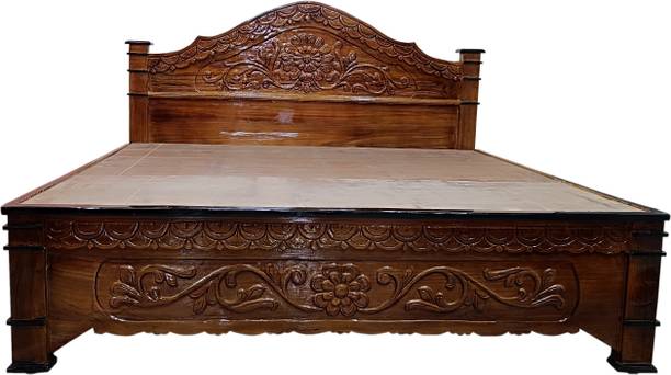 Teakwood Engineered Wood King Bed