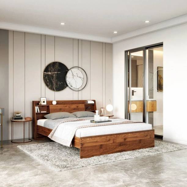 Wakefit Leo with 17.5 cm Floor Clearance Engineered Wood King Bed, 223.20000000000002 cm x 191 cm (7.32 ft x 6.27 ft)