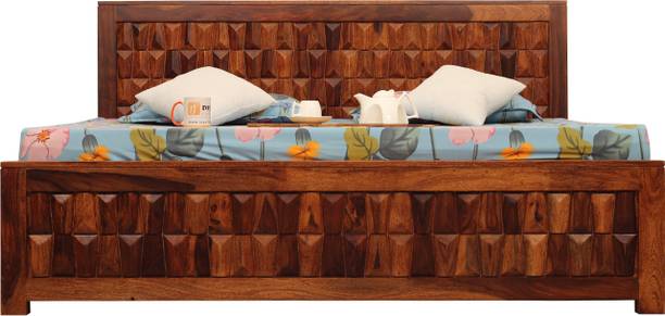 Sheesham Craft SlumberCraft King Size(72"x78") Without Storage,12-Month Warranty,Natural Colour Solid Wood King Bed