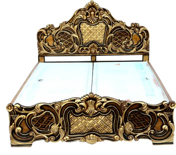 Wood Master Sre Woodmastersre Teak Wood Bed & storage box Living Room Hand Carved king size Solid Wood King Box Bed
