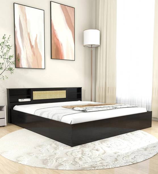 Mintwud From Pepperfry Kaito Wooden King Bed/Wooden Bed/Bed With Box Storage For Home Engineered Wood King Box Bed