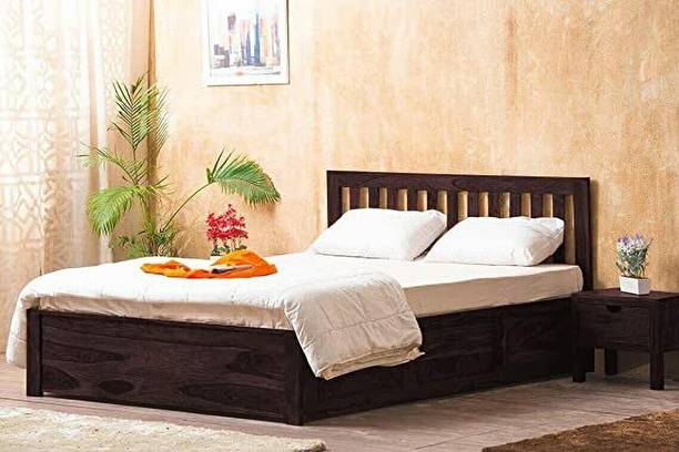 GOYALINTERIOR Sheesham Wood Box Bed/Cot/Wooden Palaung With Storage For Bedroom/Home/Hotel Solid Wood Queen Box Bed
