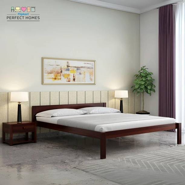 Flipkart Perfect Homes Sheesham Solid Wood Queen Bed, 160 cm x 205 cm (5.25 ft x 6.73 ft)