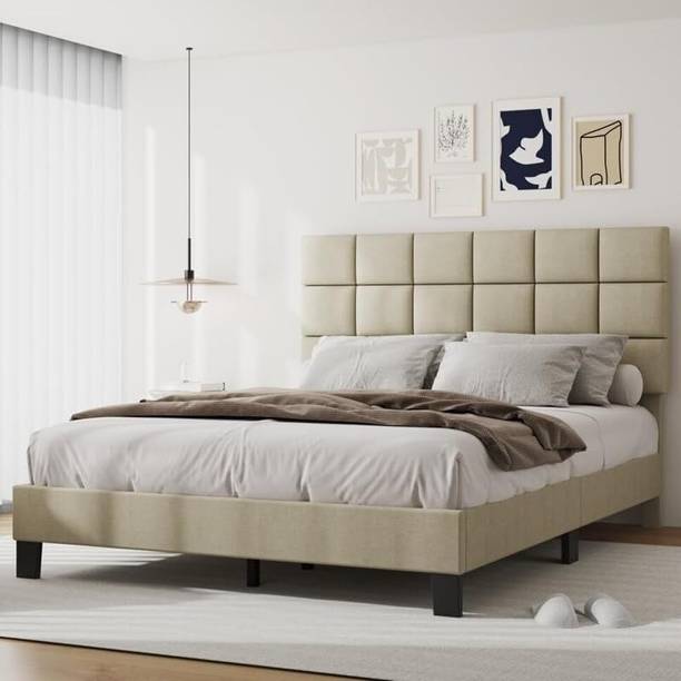 Mooncraft Modern Home Furniture | Bed for Living Room, Bedroom Furniture Engineered Wood Queen Bed