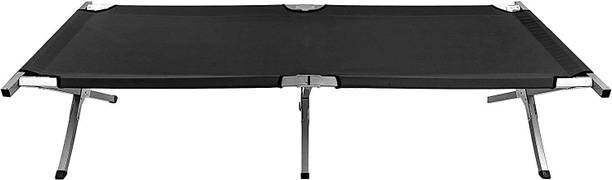 PAVITYAKSH Metal Folding Bed Single Size with Single Layer Mattress Metal Single Bed