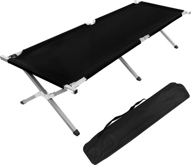hirva creation KingCamp Folding Cot Metal Single Bed, 190 cm x 63 cm (6.23 ft x 2.07 ft)