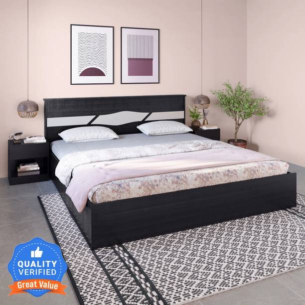 Interio by Godrej Restomagic Dual Mattress + Arcadia Engineered Wood Queen Hydraulic Bed, 213.5 cm x 158.4 cm (7.0 ft x 5.2 ft)