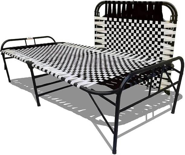 Nandeksha Niwar Charpai Khatiya Bed for Sleeping Size 3X6 Feet Metal Single Bed Metal Single Bed