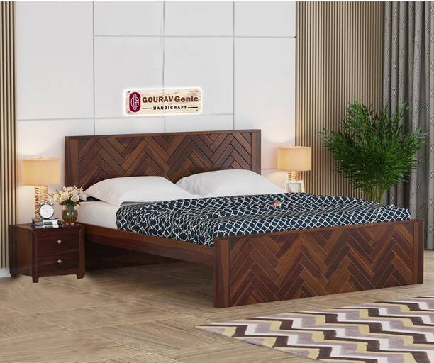 Flipkart Perfect Homes Solid Wood King Bed, 208.28 cm x 193.04 cm (6.83 ft x 6.33 ft)