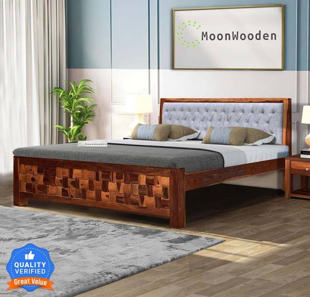 Flipkart Perfect Homes Solid Wood Queen Bed
