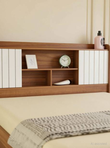neuspace Amber Engineered Wood King Box Bed, 221 cm x 194 cm (7.25 ft x 6.36 ft)