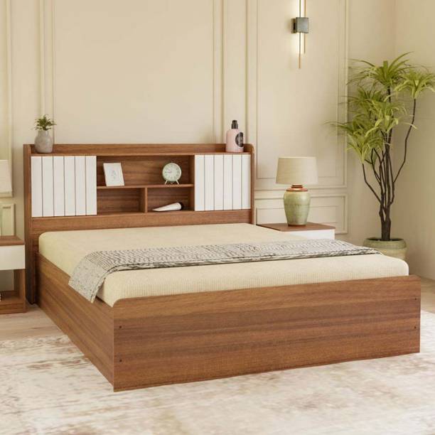 neuspace Amber Engineered Wood Queen Box Bed, 221 cm x 163 cm (7.25 ft x 5.35 ft)