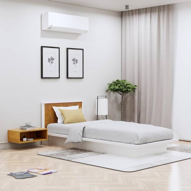 Hexa Red Engineered Wood Single Bed, 193.7 cm x 99 cm (6.35 ft x 3.25 ft)