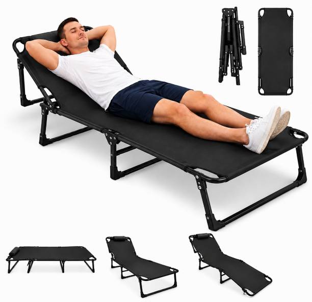 Wopix Folding Cot Metal Single Bed, 190 cm x 66 cm (6.23 ft x 2.17 ft)