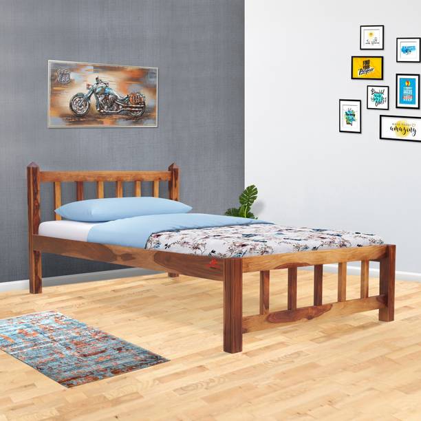 ROOFWOOD Sheesham Solid Wood Queen Size Bed for Bedroom (Finish :- provincial finish) Solid Wood Queen Bed
