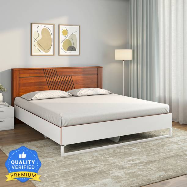 Nilkamal Electra Meta without Storage | 1 Year Warranty Engineered Wood Queen Bed