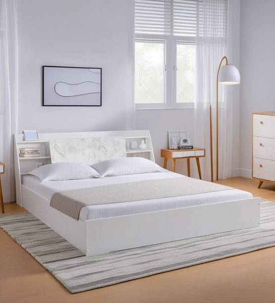 Mintwud from Pepperfry Himawari Wooden Queen Bed/Wooden Cot/Palaung With Box Storage For Bedroom/Home Engineered Wood Queen Box Bed