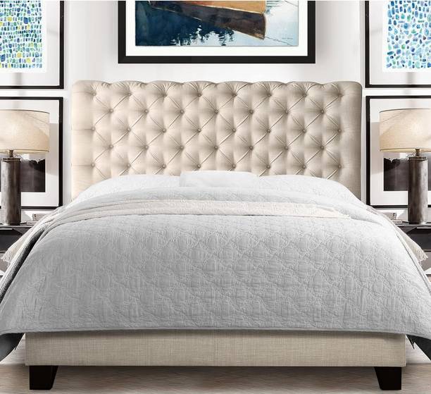 HITHOS Wooden King Bed Without Storage/Wooden Cot/Wooden Palaung/Wooden Bed For Bedroom Solid Wood King NA Bed