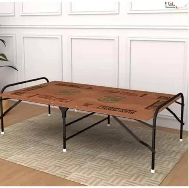 KOMPORTO Premium Metal Single Bed Special Size with Free Mobile Stand Solid Wood Single Bed, 91 cm x 182 cm (2.99 ft x 5.97 ft)