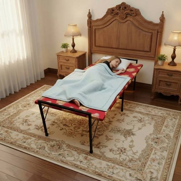 NATTNAK WE TRULY CARES NATTNAK Comfort Single Folding Bed Heavy Duty Portable Guest Bed Design Metal Single Bed, 183 cm x 76.2 cm (6.0 ft x 2.5 ft)