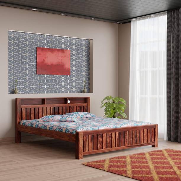 The Lovaly Creation Solid Sheesham Wood Cot ,Cot For Home,Living Room ,Bedroom Solid Wood Queen Bed
